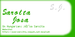 sarolta josa business card